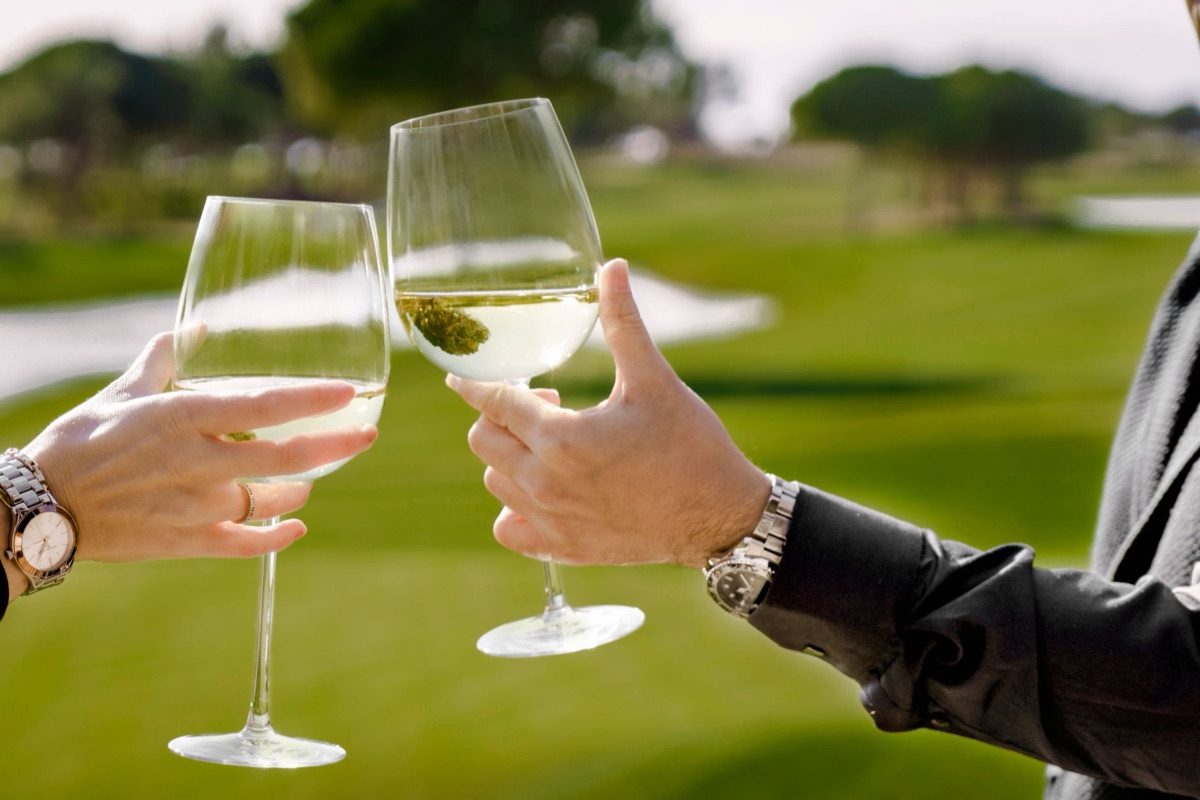 tasting glass con burbujas