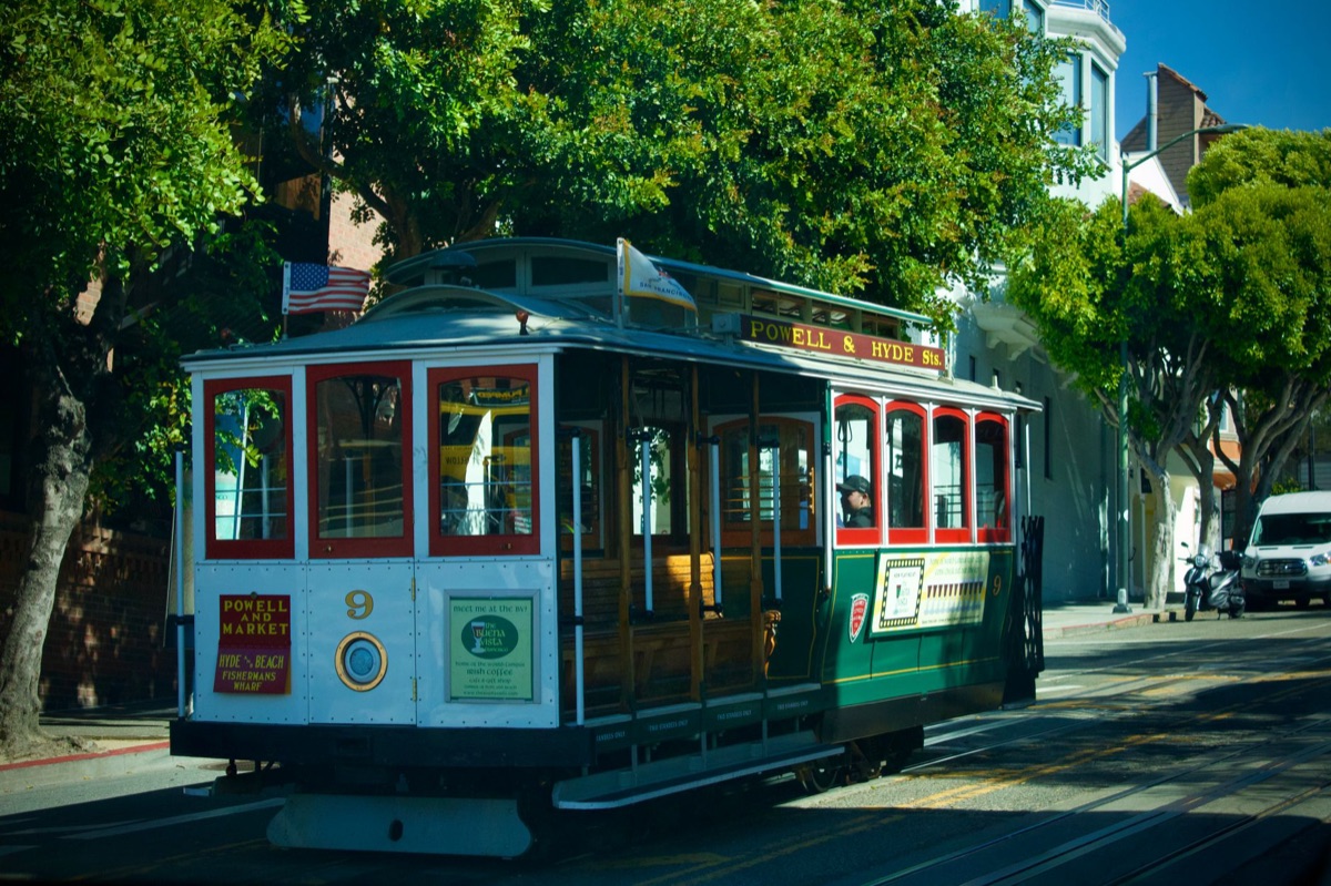 Cable car in San Francisco