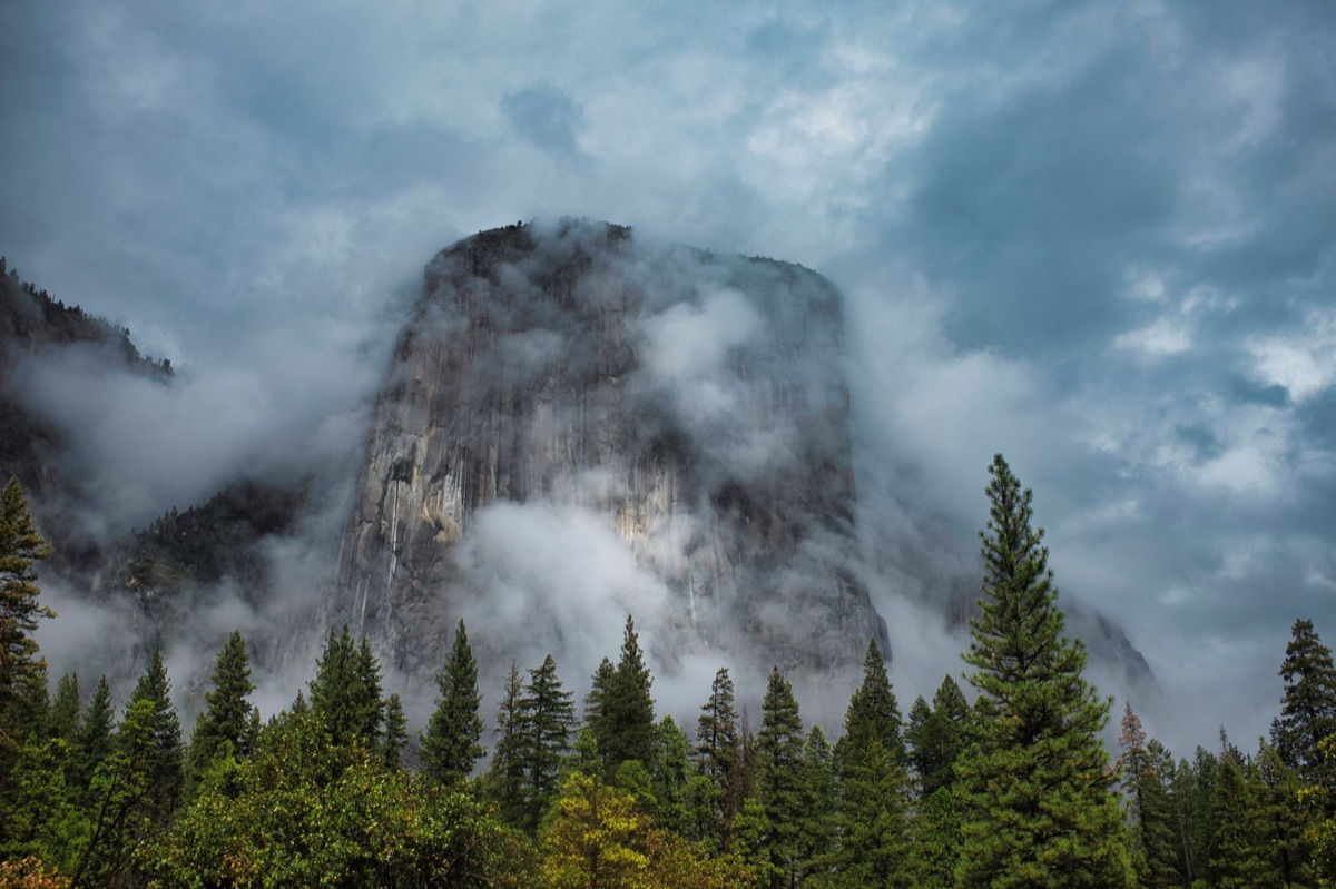  Yosemite 徒步路與霧