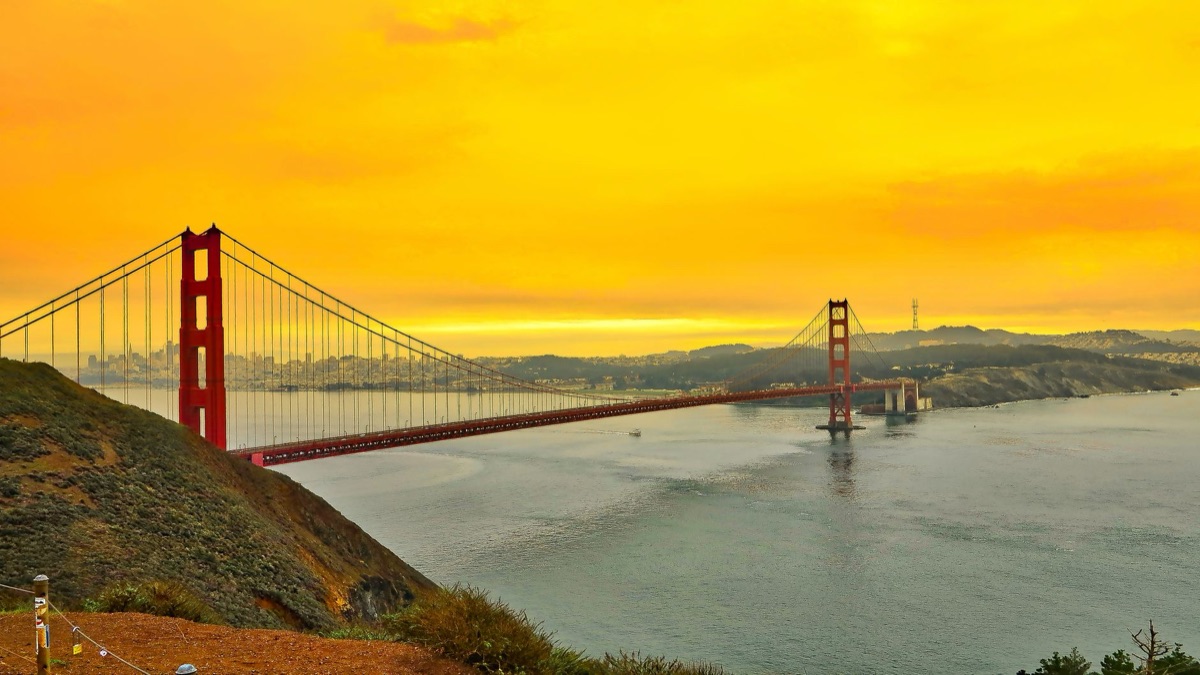 Goldene Tore Brücke Sonnenuntergang