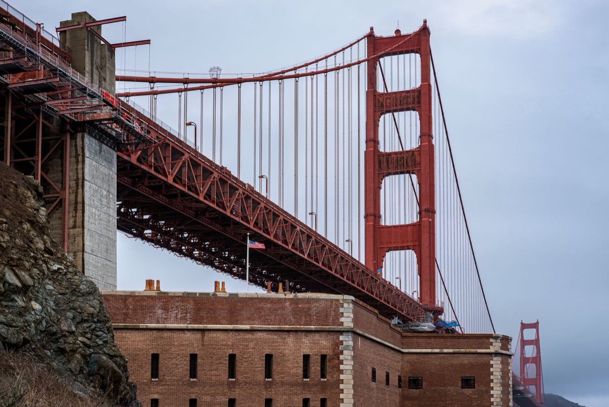 Golden Gate Bridge view from north side