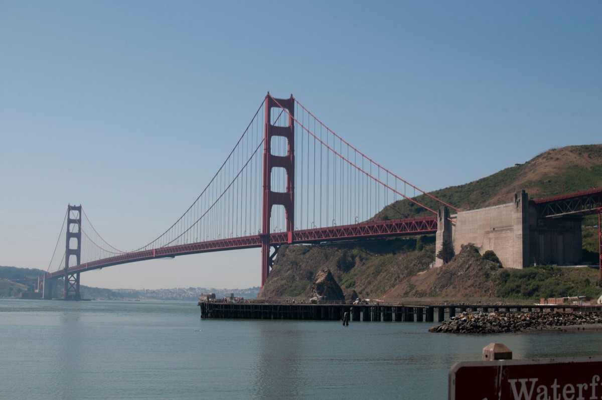 Golden Gate Bridge view from south side