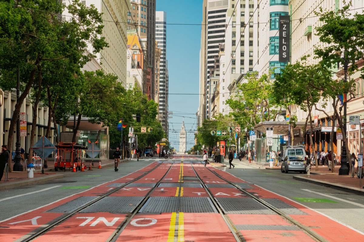 San Francisco cable car track