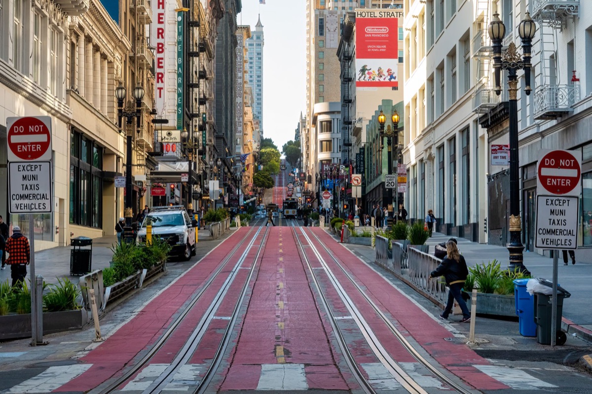 san francisco cable car track
