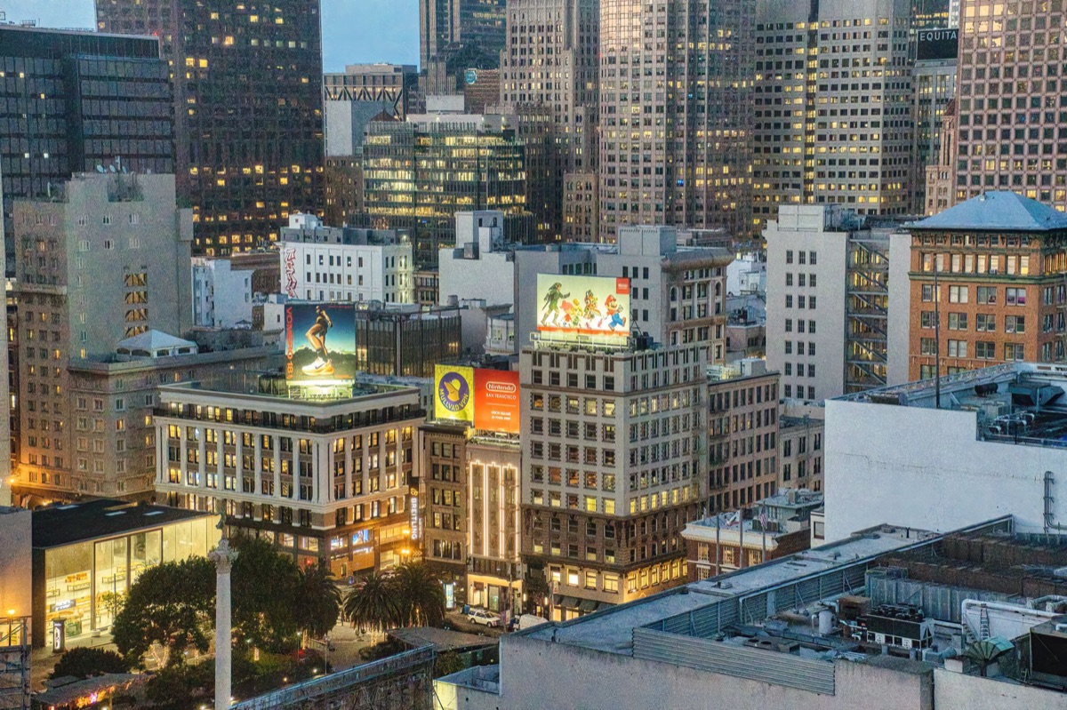 San Francisco hotel room with view of Union Square