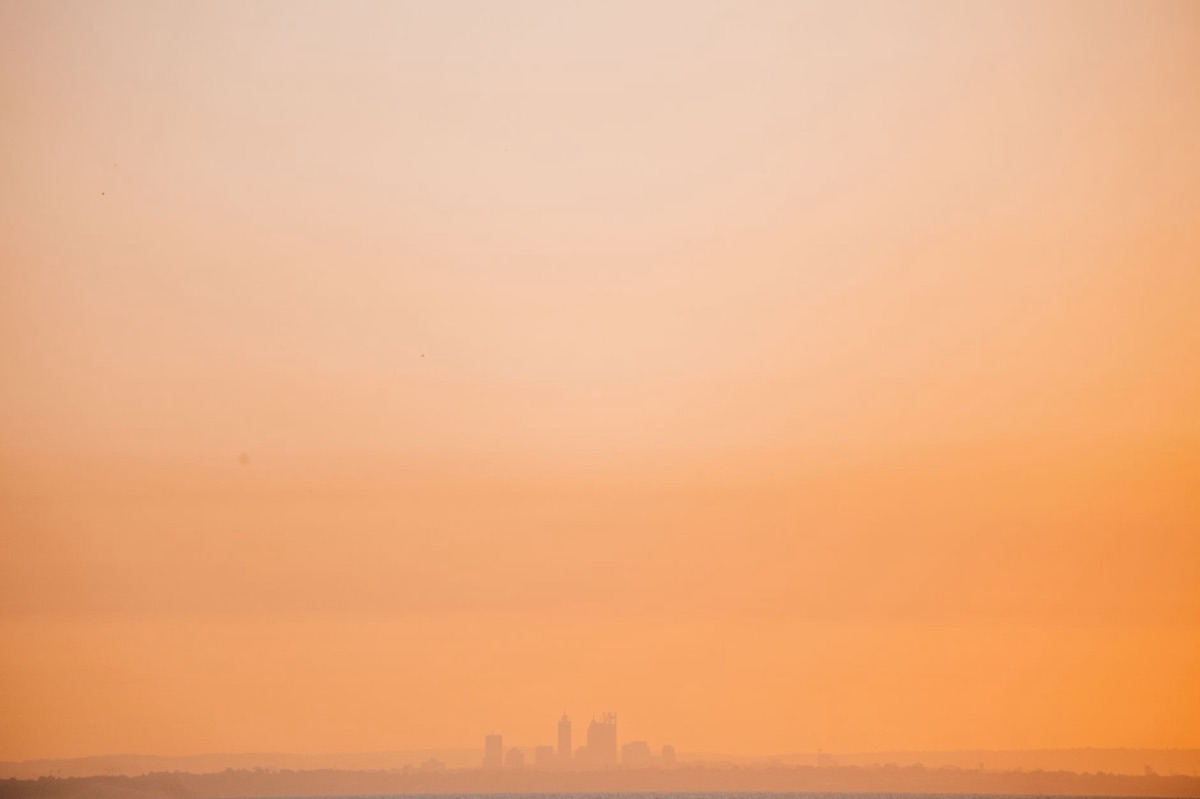 city skyline with fog in San Francisco