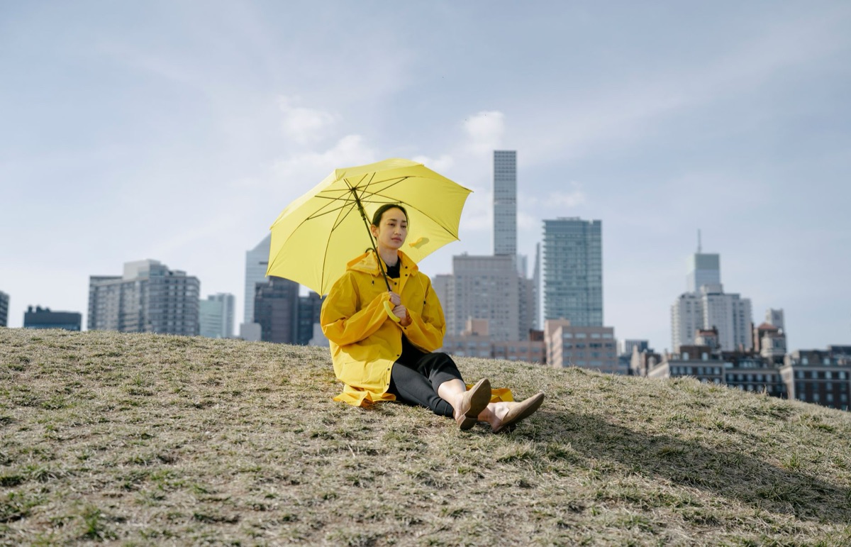 regenjas met paraplu